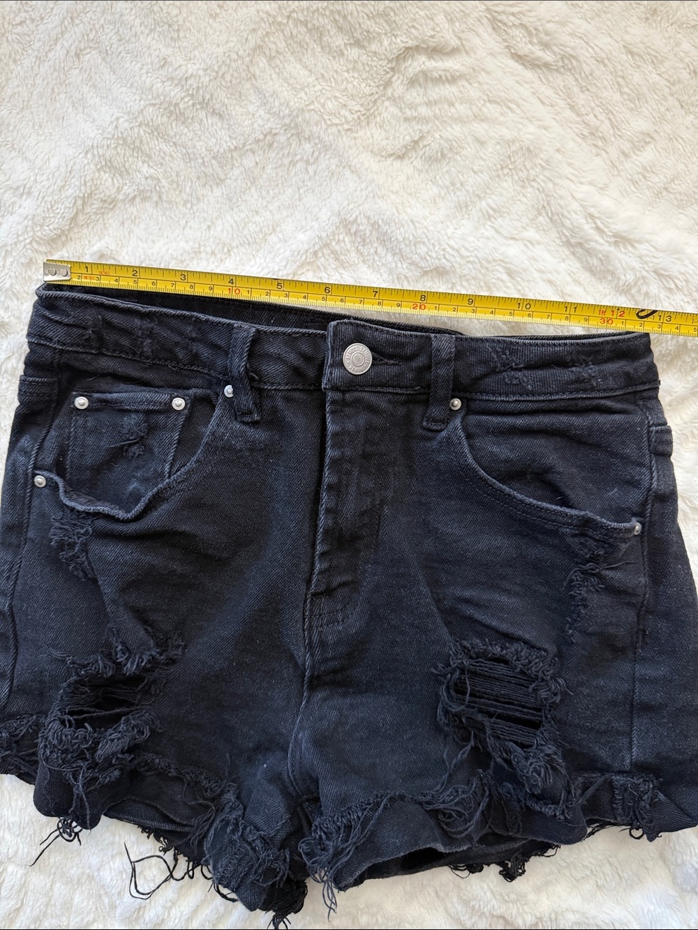 Almost Famous Black Distressed Denim Cutoff Shorts